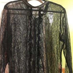 Flirty lace top with long sleeves